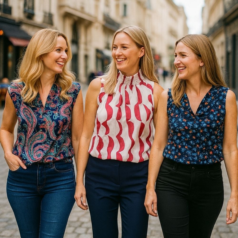 Set of Three Colorful Blouses